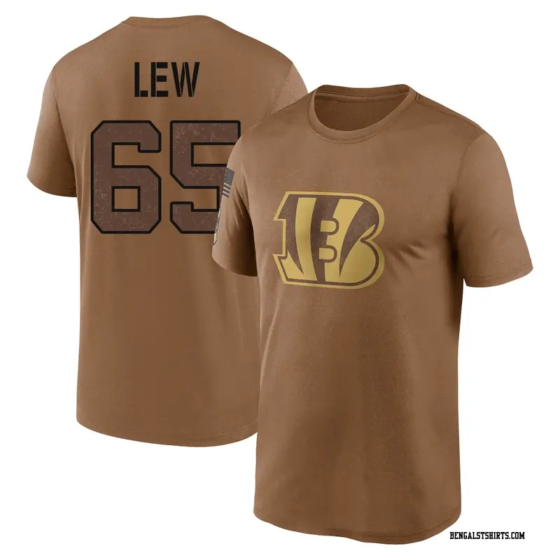 Youth Cincinnati Bengals ＃65 Connor Lew Brown 2023 Salute To Service Performance T-Shirt